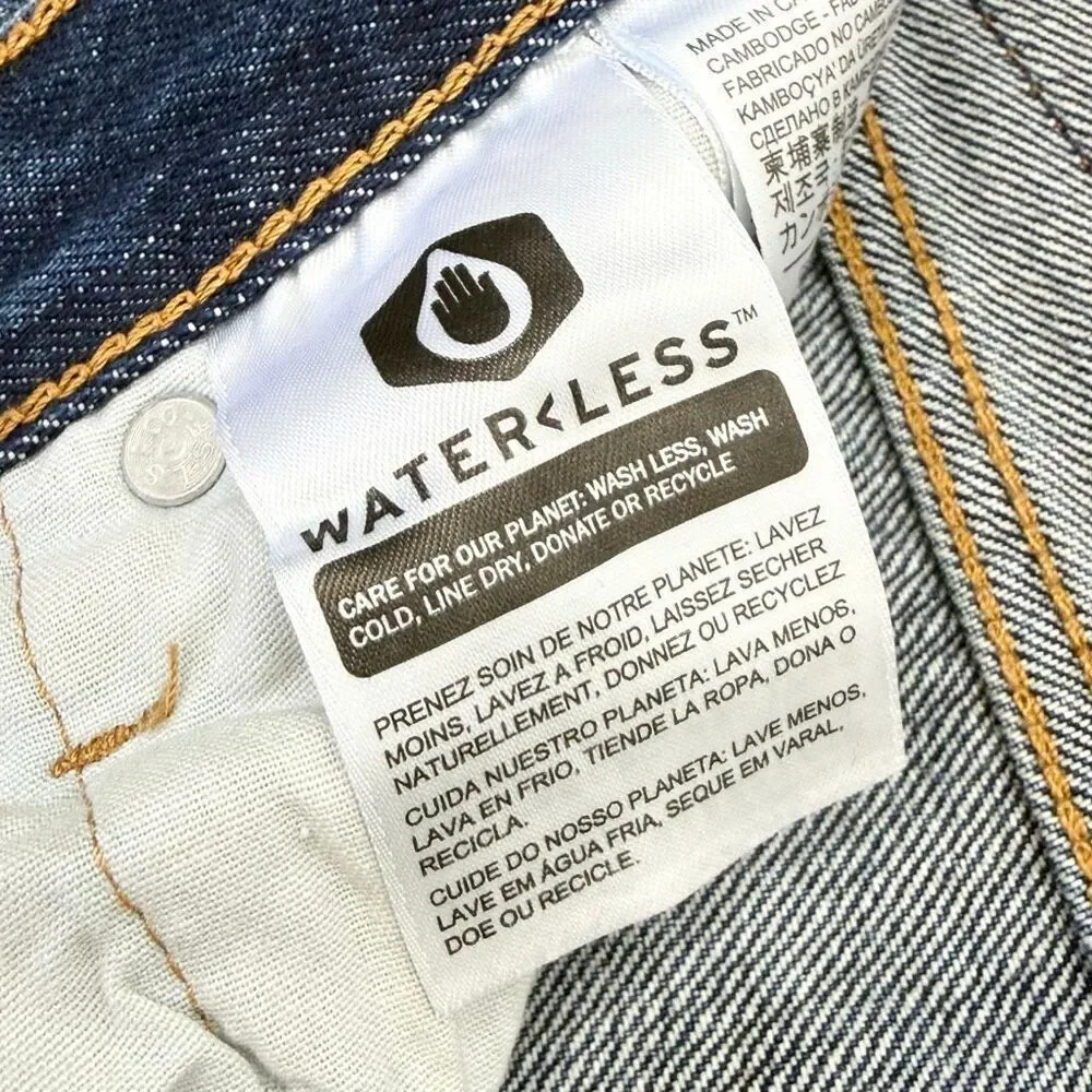 Levi’s Premium Denim 501 Rolled Hem Straight Jeans 29x32 Medium Dark Wash Button